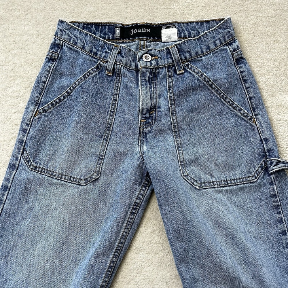 Vintage 90s Levis Silvertab Jeans Women's 3 Baggy Skater USA Carpenter Wide Leg - Picture 3 of 11